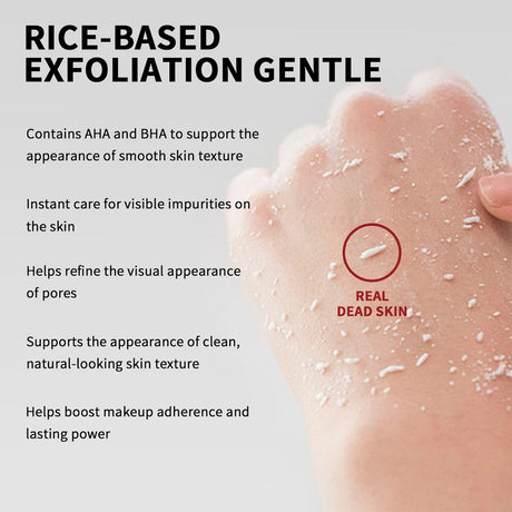 Rice Peeling Ampoule Soft Exfoliating Face and Body Scrub Dead Skin Cells Blackhead Remover for All Skin Types  korean skin care