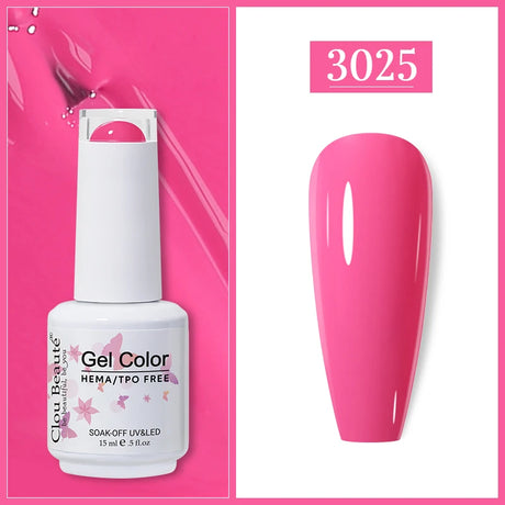 Clou Beaute Gel Nail Polish Neon Brown Royal Blue Red Green Pastal Nude Nail Art Varnishes Gel Lacquer HEMA/TPO FREE UV Gel Nail