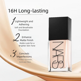 NARS Square Bottle Natural Radiant Longwear Foundation - Multi-Recovery Complex, Hydrating Antioxidant, L0/L2/L2.5 Shades 30ml