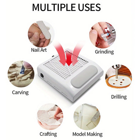 Nail Dust Collector Manicure Machine Tools Strong Power Nail Vacuum Cleaner With Remove Filter Nail Extractor Fan Nail Art Tool