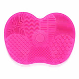 1pcs Silicone Apple-Shaped Makeup Brush Cleaner Pad With Suction Cup For Effective Cosmetic Tool makeup brush cleaning agent pad