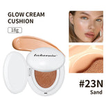 Dewy Glow Cream Cushion Foundation Hydrating 24H Long Lasting Moisturizer Natural Light Coverage Radiant Skin Finish Daily Portable Face Makeup Cosmetic