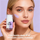 Collagen 2-in-1 Primer & Sunscreen Spf 50, Dual Chamber Face Primer with Collagen Sun Protection & Makeup Base for Flawless Skin