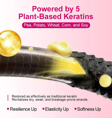 PURC Keratin Reconstruction Hair Mask Smoothing Softness Reduces Dryness Frizz Collagen Nourish Hair Conditioner 200g