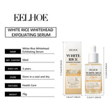 Black & White Rice Exfoliating Serum Set BHA Niacinamide Pore Minimizing & Brightening Blackhead Whitehead Remover Skincare Set