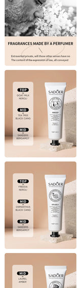 5pcs Hand Cream Gift Set – Infused with Goat Milk & Nourishing Oils for Deep Moisture and Restorative Care, 30g Squeeze Tubes
