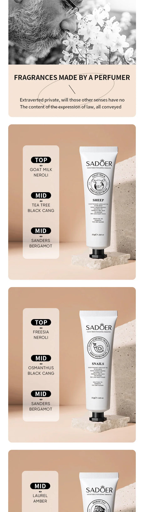 5pcs Hand Cream Gift Set – Infused with Goat Milk & Nourishing Oils for Deep Moisture and Restorative Care, 30g Squeeze Tubes
