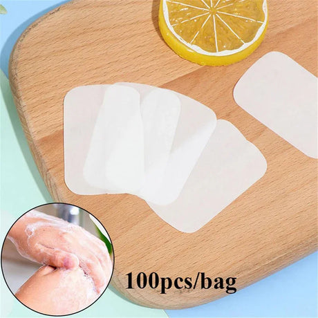 20/100/200pcs Portable Bath Hand Washing Slice Sheets Outdoor Travel Scented Foaming Soap Paper Bath Clean Soap Tablets