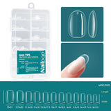 Nailpop 120pcs/box Gel X Nail Tips Medium Short Shape Almond/Square/Soft Gel Nail Tips False Nails Soak Off Easy Nail Extensions