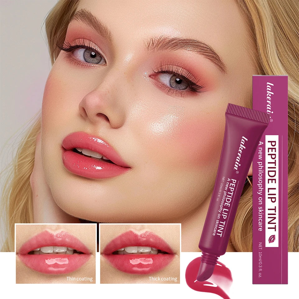 10ml Peptide Lip Mask Gel Moisturizing Lip Treatment Soften Dry Flaky Lips Lipstick Base Primer Nourishing Lip Cream Daily Lip Care Cosmetic For Women Girls