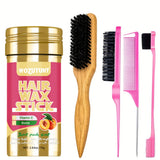 WOZUTUNT 75g Wax Stick with Styling Comb for Natural Hair and Wig Long-Lasting Hold Solid Wax Cream Multi-Functional Hair Pomade
