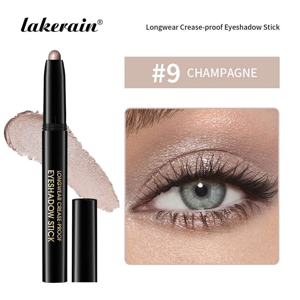 Eyeshadow Liner Sticks Matte & Shimmer Waterproof Metallic Glitter Eye Shadow Highlighter Pencil Eyeshadow Natural Cosmetics