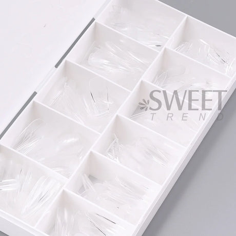 550pcs Soft Gel Nail Tips Medium Short Almond Coffin Full Cover Matte Extension Tool Acrylic Press on Nail French Manicure Decor