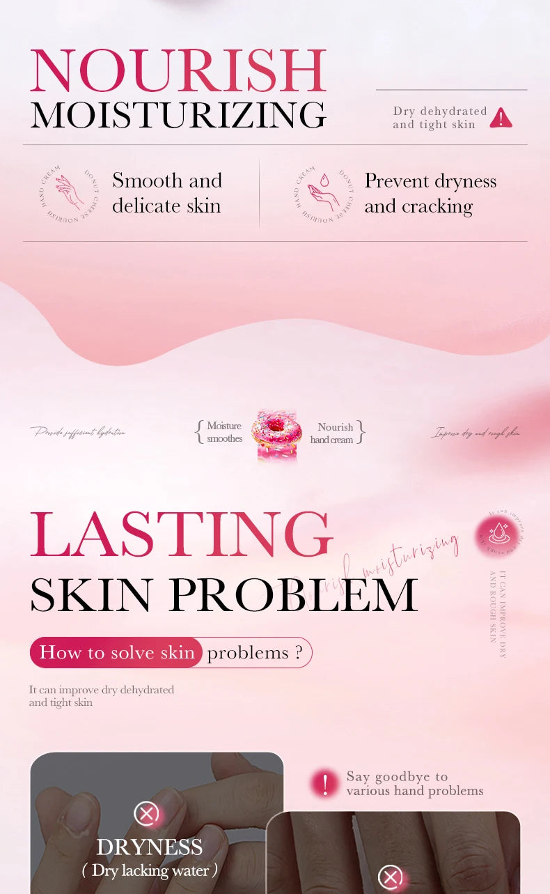 BIOAQUA Donut Hand Cream Moisturizing Nourishing Anti-aging Anti Wrinkles Whitening Creams Hands Skin Care Products
