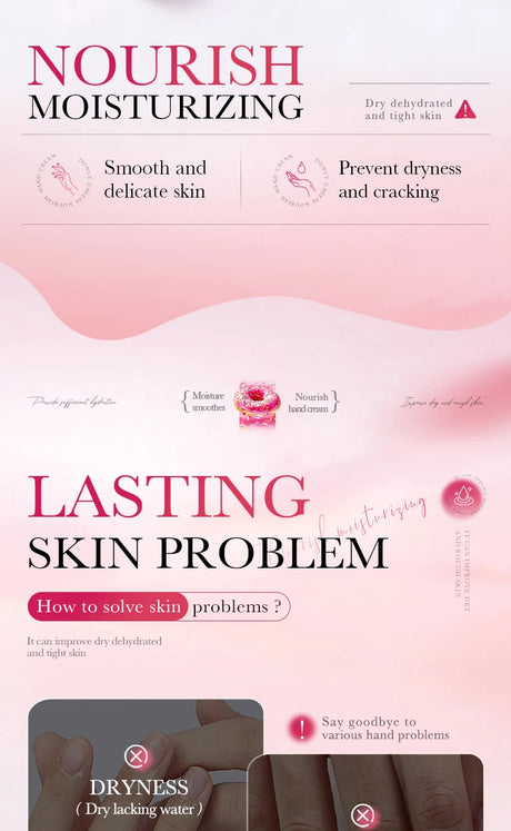 BIOAQUA Donut Hand Cream Moisturizing Nourishing Anti-aging Anti Wrinkles Whitening Creams Hands Skin Care Products