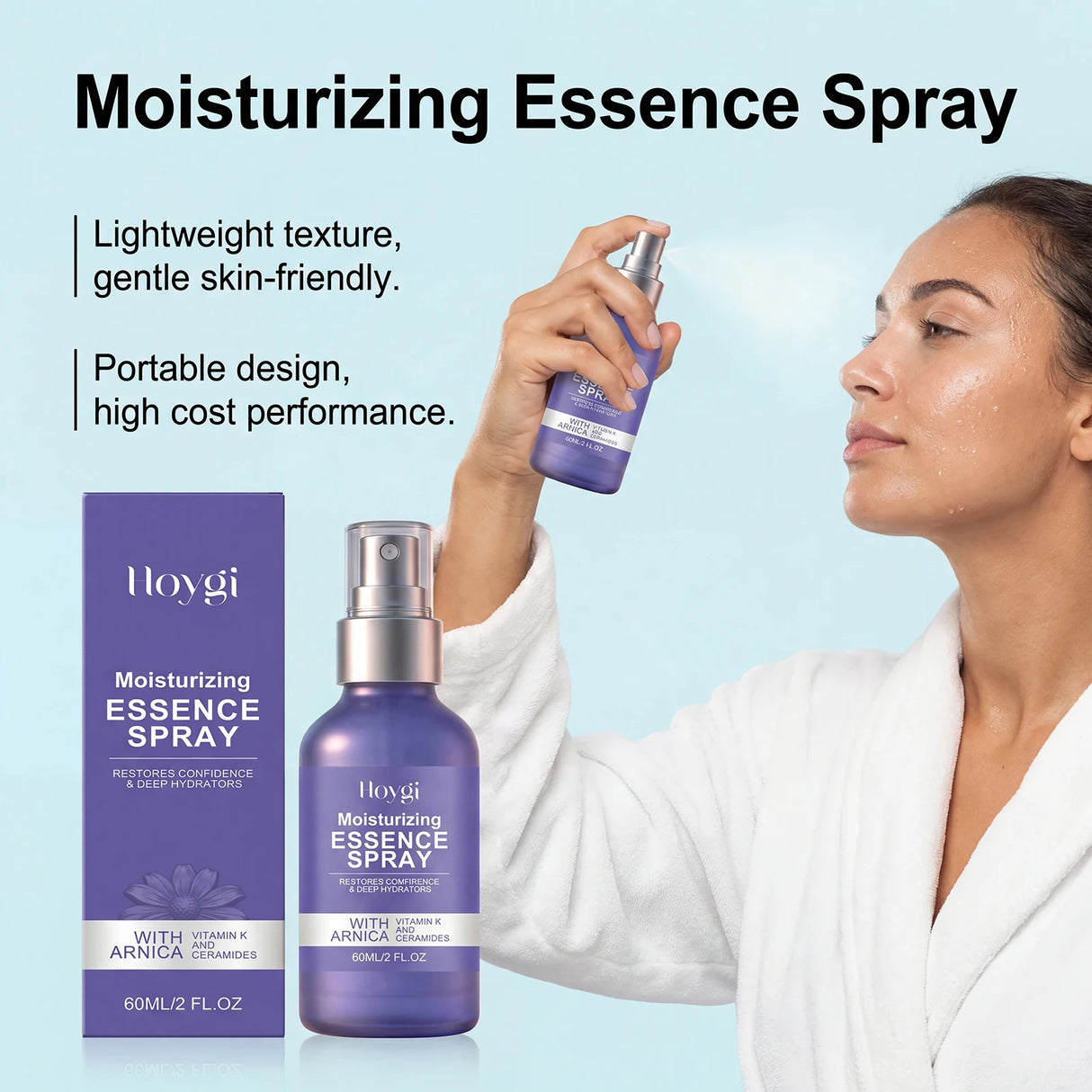60ml Arnica Vitamin K Ceramide Moisturizing Essence Spray Deep Hydration Barrier Repair Soothing Daily Facial Care