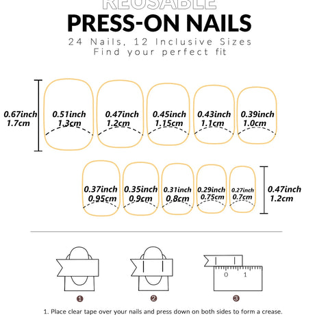 24pcs Upgrade Your Look With White Gradient Almond False Nails 1pc Nail File & 1Nail Glue Sticker Kit Nails