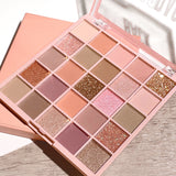 25-color eye shadow tray, oatmeal milk tea tray, sparkling powder, pearl sequins, gentle orange brown, affordable eye shadow