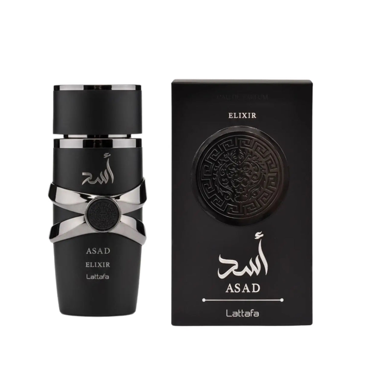 YARA LATTAFA Asad Elixir Eau De Parfum 100ML With Original Gift Box Long Lasting Intense Woody Oriental Fragrance Men Perfume Matte Black Silver Luxury Embossed Bottle Masculine Scent Business Holiday Gift for Him
