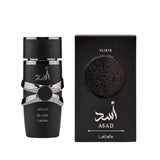 YARA LATTAFA Asad Elixir Eau De Parfum 100ML With Original Gift Box Long Lasting Intense Woody Oriental Fragrance Men Perfume Matte Black Silver Luxury Embossed Bottle Masculine Scent Business Holiday Gift for Him