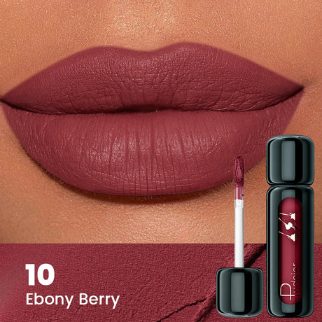 1pc Matte Velvet Lip Gloss, Highly Saturated Liquid Lip Mud, Non-Stick Long Lasting, All Skin Tones Compatible, 5 Shades Mixed P