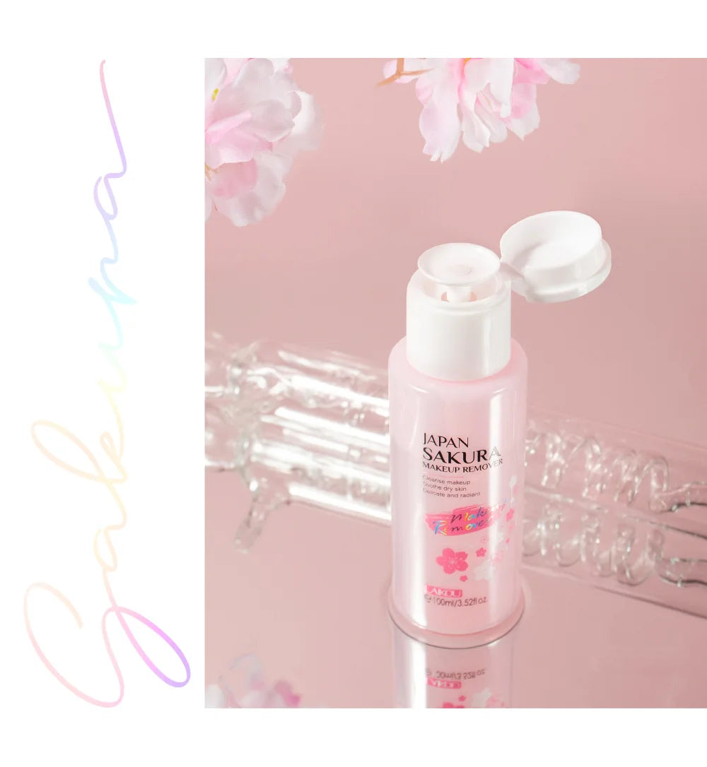 LAIKOU Portable Makeup Remover Lashes Cleansing Liquid Water Lip Eye Gentle Care Make-Up Travel Skin Remover Face Skincare 100ml