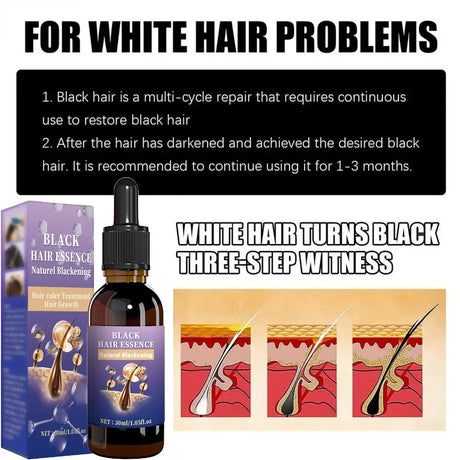 Hair Strengthening Black Essence - Balances Scalp Oil & Unclogs Follicles, Improves Hair Shine.