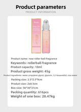 Women‘s Rose Perfume Rollerball, Light & Elegant Scent, Long Lasting & Portable for Day & Date, Fresh Natural Fragrance Gift