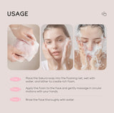 LAIKOU Sakura Facial  Body Whitening Soap Reduces Acne Dark Spot Deep Cleaning Cutin For Face Body Skin Care 90g ﻿