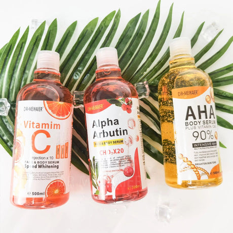 500ML Vitamin C AHA HYALURONIC& NICOTINAMIDE Face Serum Moisturizing Lightening Body Cream