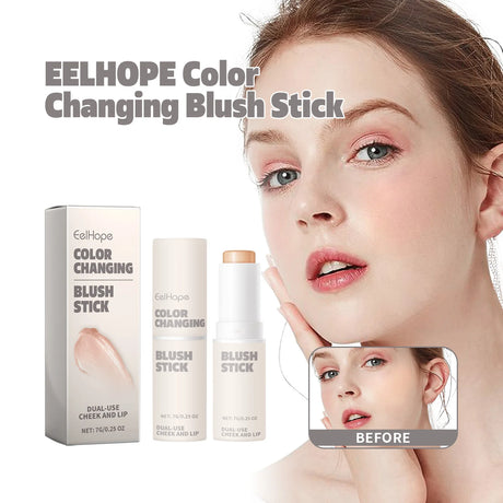 Color Change Blush Stick Tinted Moisturizing Long-Lasting Lip Cheek Eye Lightweight Cream Multi Stick Makeup Contour Cosmetics