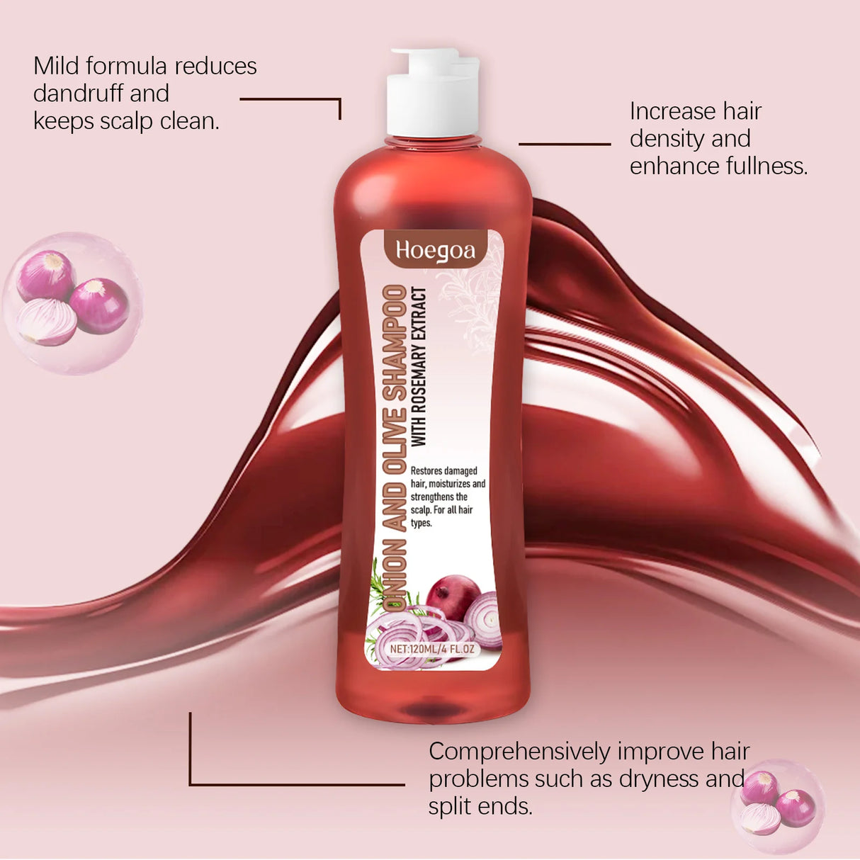 Onion Rosemary Shampoo For Hair Growth Scalp Cleanses Oil Control  Improves Hair Quality Volumizing Hair Strengthen Conditioner