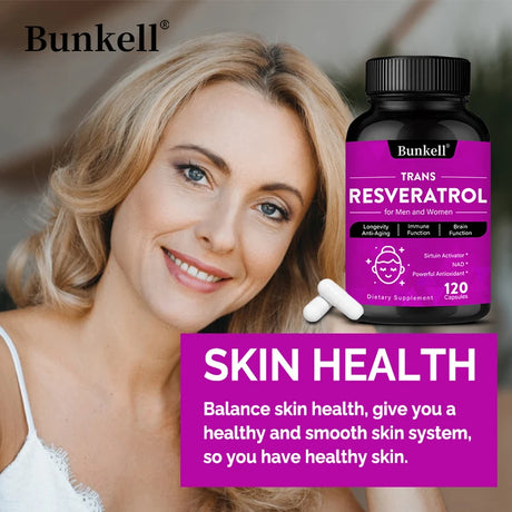 Resveratrol - Premium Antioxidant Supplement for Anti-Aging, Immune Support, Brain & Joint Health