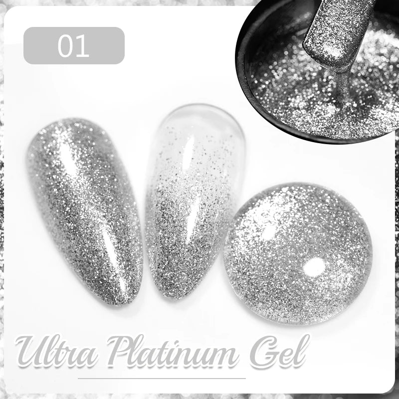 PUENTE 7.5ML Nude Shade Moonlight Cat Magnetic Gel Nail Polish Ultra-Bright Cat Eye Soak Off UV Semi-Permanent Varnish Manicure