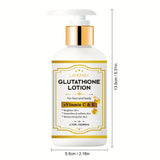 Glutathione Lotion with Vitamin C&E - Brightening, Hydrating & Face & Body Moisturizer for Dry, Cracked Light Beige,Paraben-Free