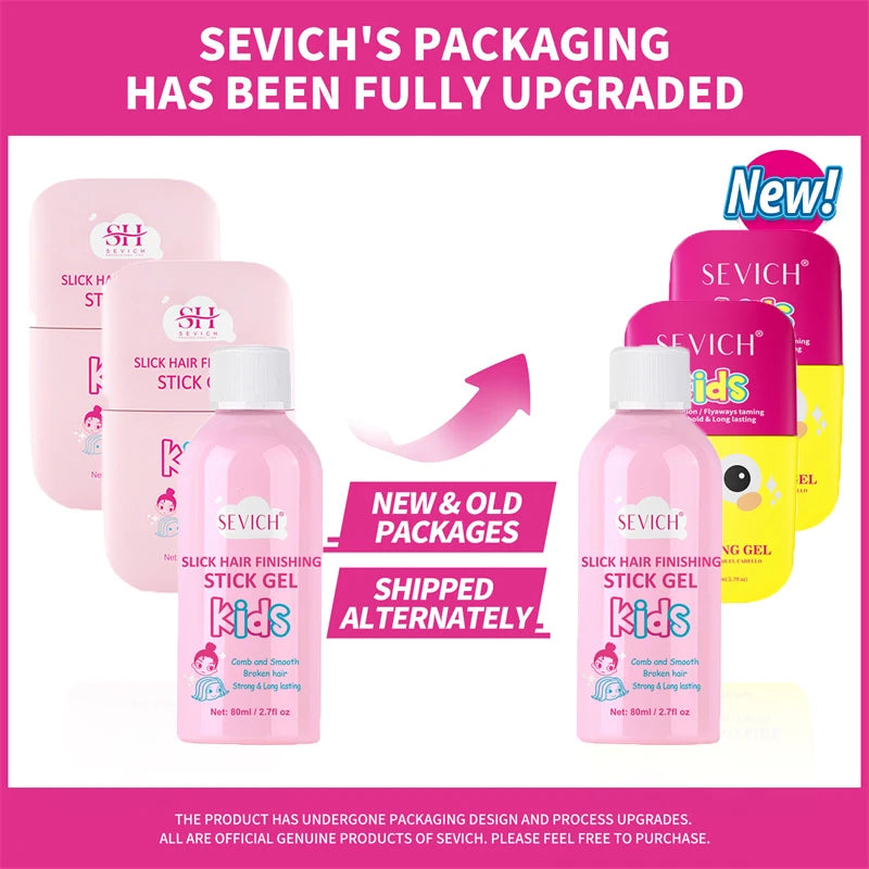 Sevich Broken Hair Finishing Cream Children Edge Control Wax Anti Frizz Hair Pomade Gel for Little Girl Non-Greasy Styling Cream