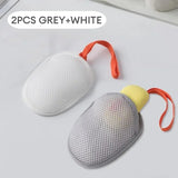 1/2/4/8PCS Soap Foaming Net Bath Mesh Sponge for Shower & Body Wash Exfoliating and Deep Cleaning Scrubber for Bathroom Supplies
