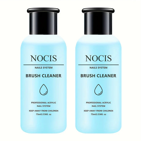 NOCIS 75ml Acrylic Nail Brush Cleaner Acrylic Brush Cleaner Liquid, Nail Gel Brush Cleaner Nail Artist Acrylic Brush Cleaner