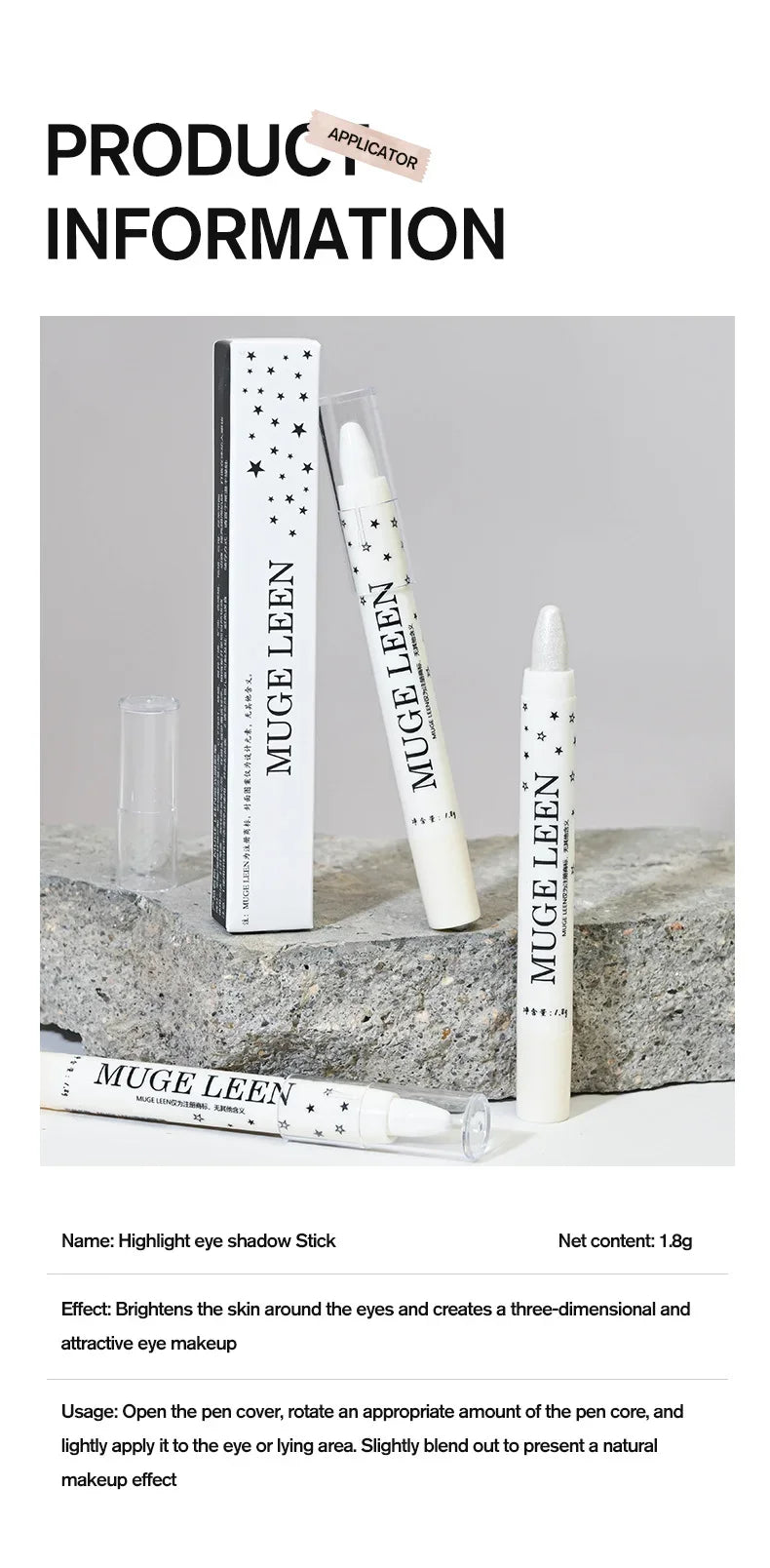 Glitter Eyeshadow High Gloss Pen Matte Diamond Highlighter Pen Waterproof Brighten Silkworm Makeup Pencil Shiny Eyelids Cosmetic