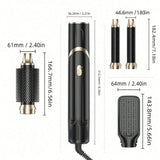 Six-In-One Hot Air Comb Foldable Curling Iron Hair Dryer Straight Roll Multi-Function Portable Hair Dryer