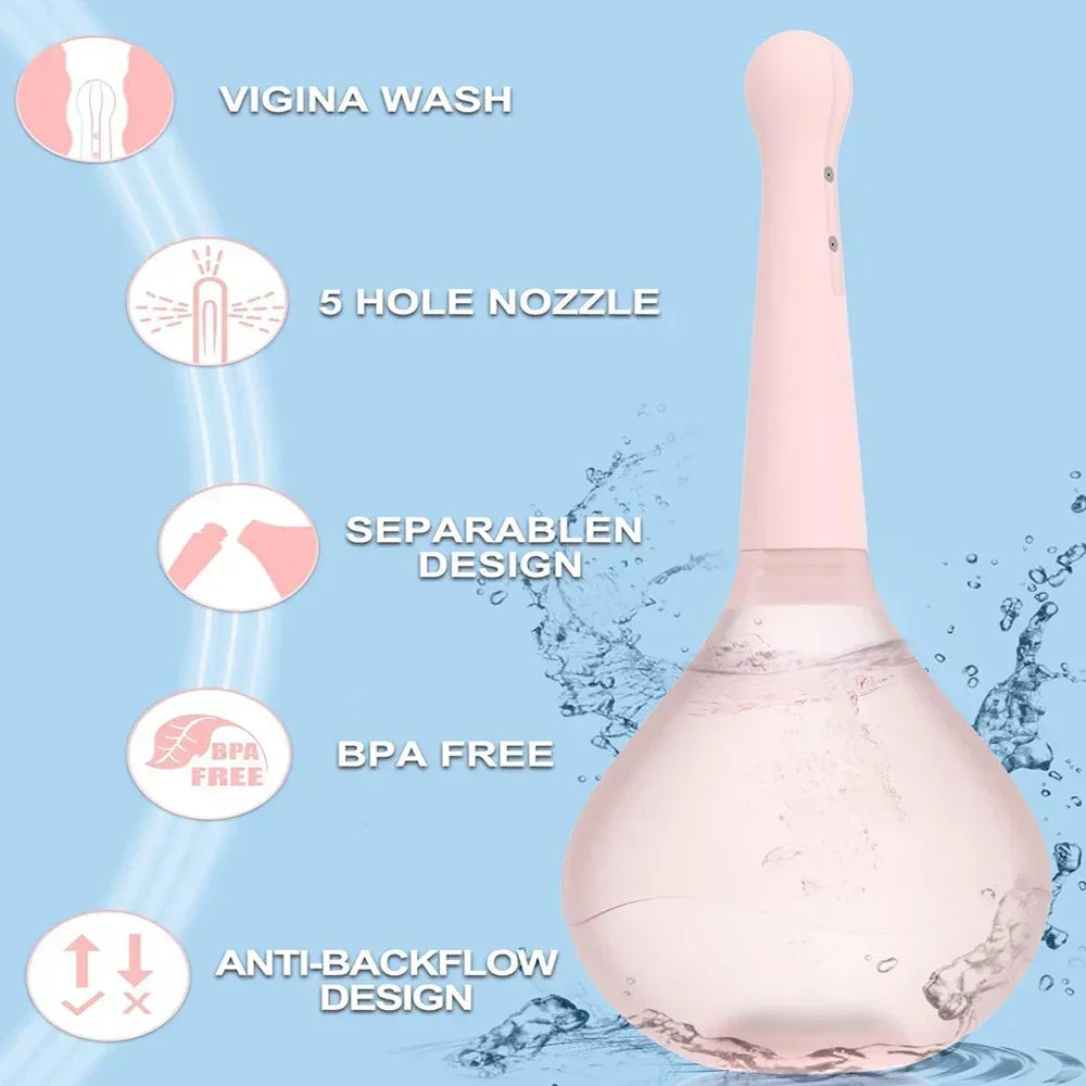 New Medical Enema, Irrigator Enema Bulb Syringe Anal Douche Cleaner, Enema Colon Cleanse, Feminine Hygiene Anal Cleaner Devices