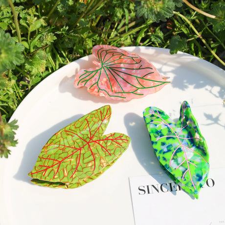 2025 NEW Original Plant Series Leaves Hair Claw Acetate Claw Clips Summer Trendy Hair Clips INS Hair Accessories for Women Girls