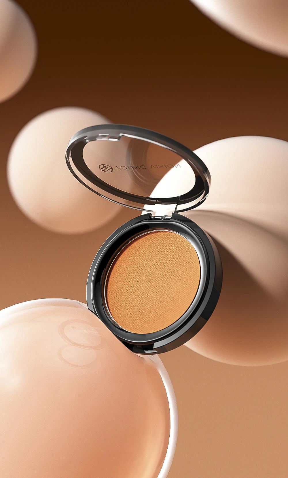 Professional matte contour powder tray creates a 3D facial contour, with long-lasting bronzing powder for setting makeup