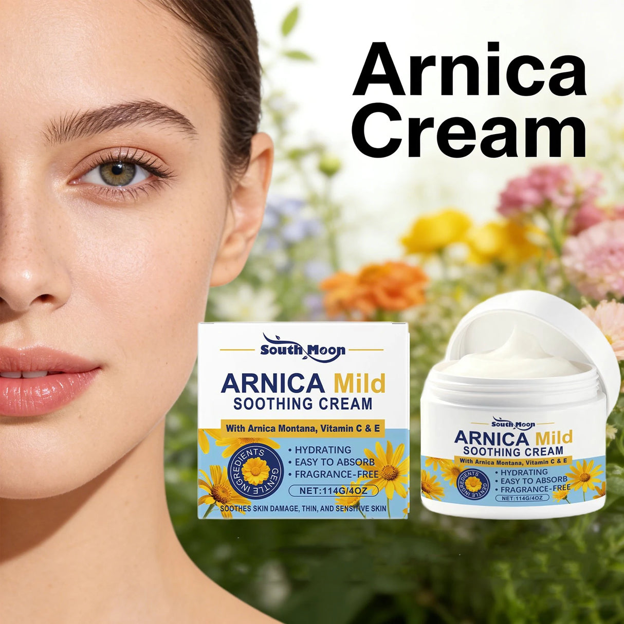 Soothing and Repairing Cream Repair Damaged Barriers Relieve Bruises Arnica Cream Reduce Swelling Marks Fragrance-Free Skin Care