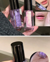 HERORANGE Glittering Mirror Lip Glaze, Watery Shimmering Light Lip Gloss Makeup 6 Colors, Hydrating Moisturizing, Long Lasting