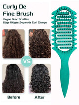 Curly Comb Curl Define Styling Brush Hollow Out Detangling Hair Brush Tangled Wet Curly Hair Comb Shaping Curls Hairdressing