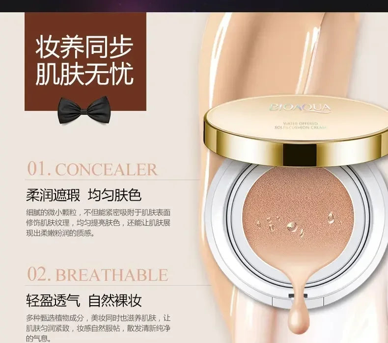 BB Air Cushion Foundation CC Cream Concealer Whitening Long Lasting Waterproof Moisturize Brighten Oil-control Makeup Cosmetics