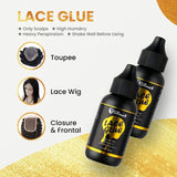4PCS Wig Glue Spray Lace Adhesive Kit with Remover Repair Spray And Headband - Strong Natural Hold Lace Wig Melting Spray