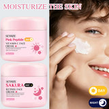 SEYHZE Sakura Day And Night Cream Rich in Retinol + Vitamin C/E Hyaluronic Acid Firming Skin 48H Hydration Brightening Uniform L