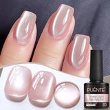 PUENTE 7.5ML Nude Shade Moonlight Cat Magnetic Gel Nail Polish Ultra-Bright Cat Eye Soak Off UV Semi-Permanent Varnish Manicure